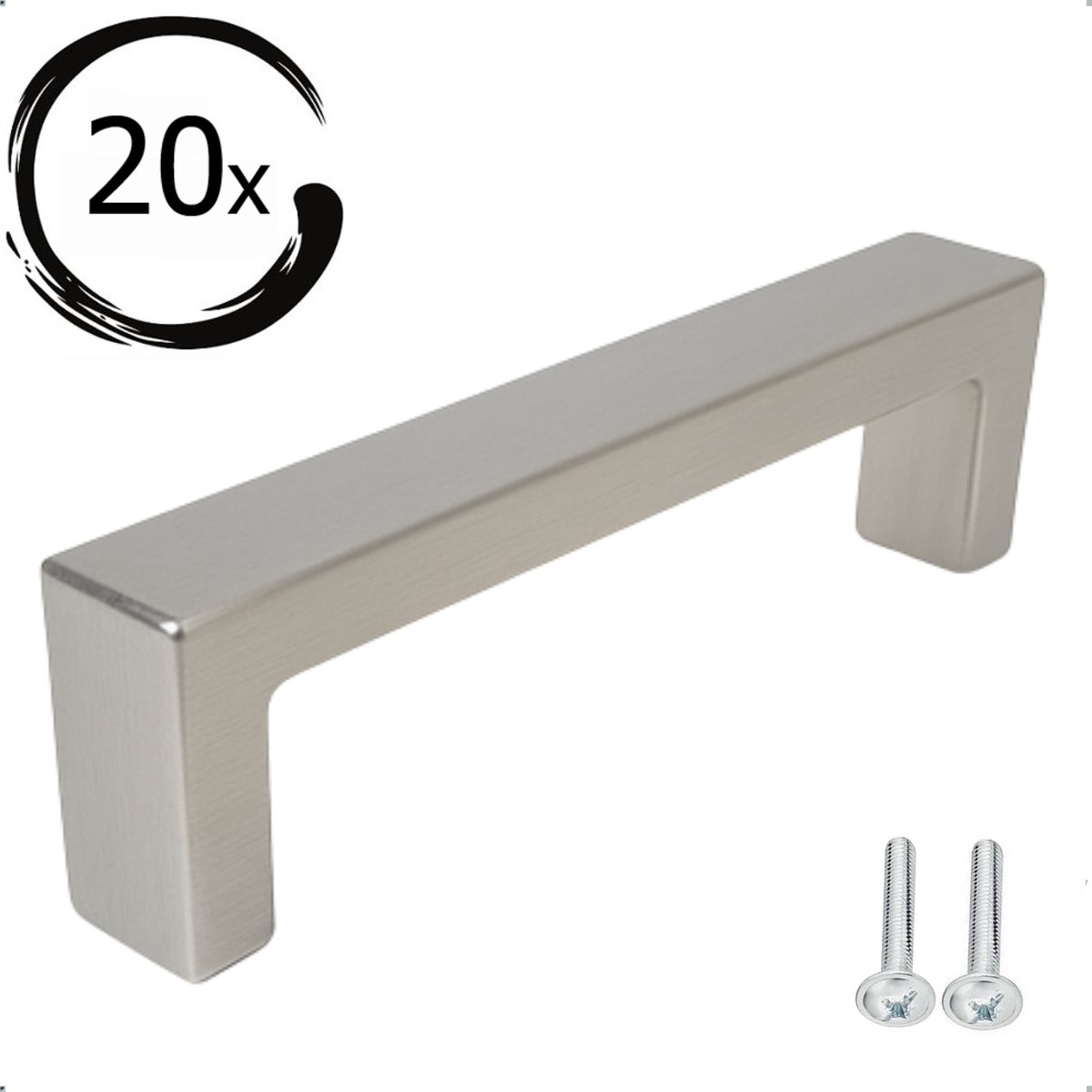 20X Handgrepen RVS - Boormaat 128mm - Greepjes - Handgreep - Handgrepen keukenkastjes - Handvatten - Meubelgreep RVS - Handgrepen voor deurtjes