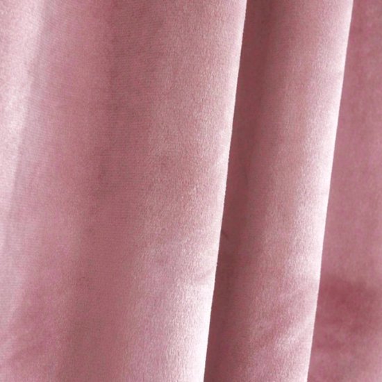 More&Deco - Velours Gordijn - Roze - 250x140 cm - Klaar om op te hangen — afbeelding 5