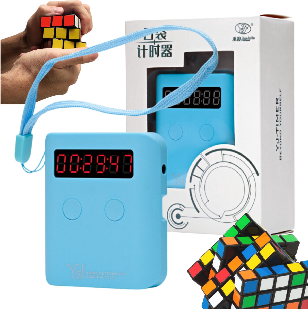 Kiesontimer - Infraroodprecisie - Draagbaar - Anti-slip - Blauw