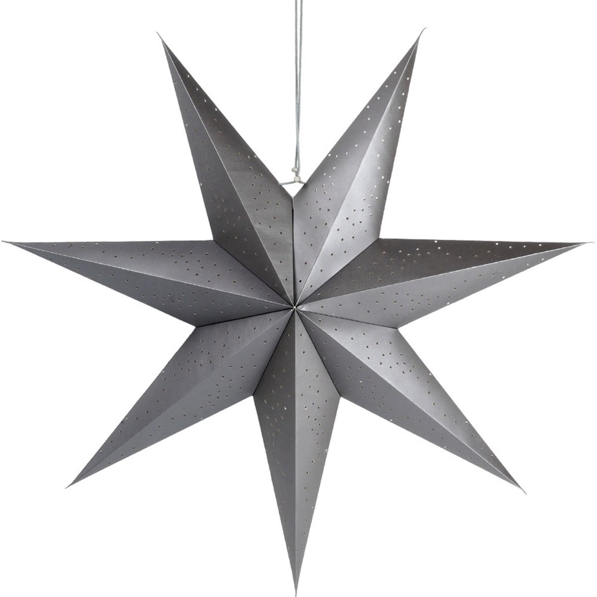 Home Styling Decoration - Papieren Decoratieve Ster - 75 cm - Grijs - Ajourpatroon