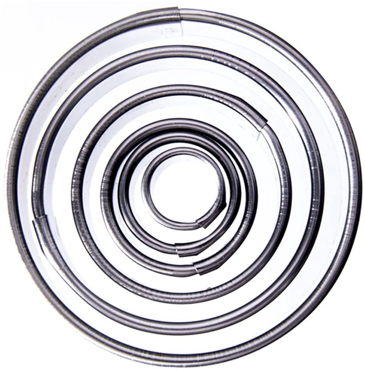 Orion - Stalen Koekjesuitstekers Set - Cirkelvormig - 1,3-5,2 cm - 5 onderdelen