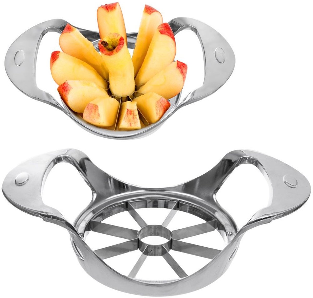 Orion LUXY - Roestvrijstalen Appelschijver - Handmatig - Ergonomische Handvatten