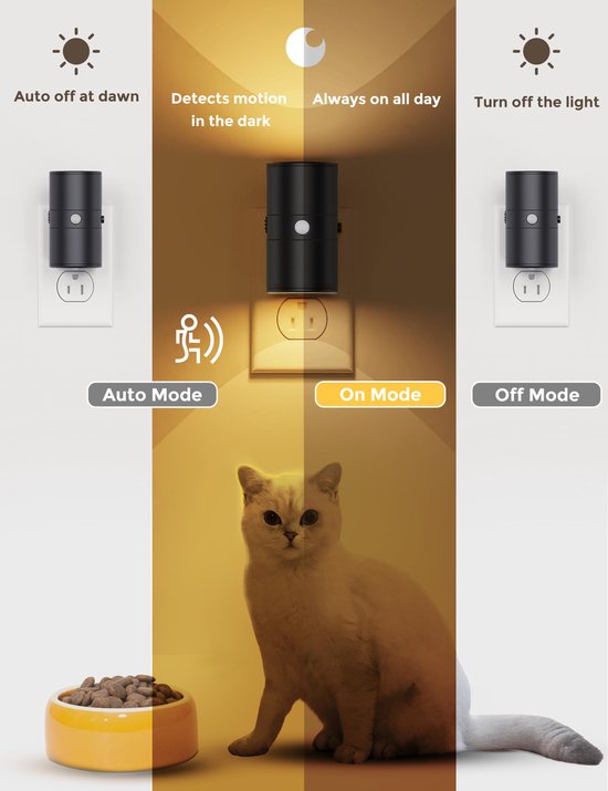 Zwarte Oplaadbare Nachtlamp met Sensor - Moderne Wandopgehangen Dimbare Warme Licht, 0-100LM Oogvriendelijke Lamp voor Gang, Slaapkamer & Trappen van SOAIY — afbeelding 2