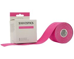 Skinestics Kinesiologie tape – Sport tape – Fysio tape – Kleur Roze – nu 20% langer, 600 cm lang bij 5 cm breed, 170% rekbaar gelijk aan menselijke huid, standaard voorzien van extra sterke lijm, katoen, voor het hele lichaam, medical taping