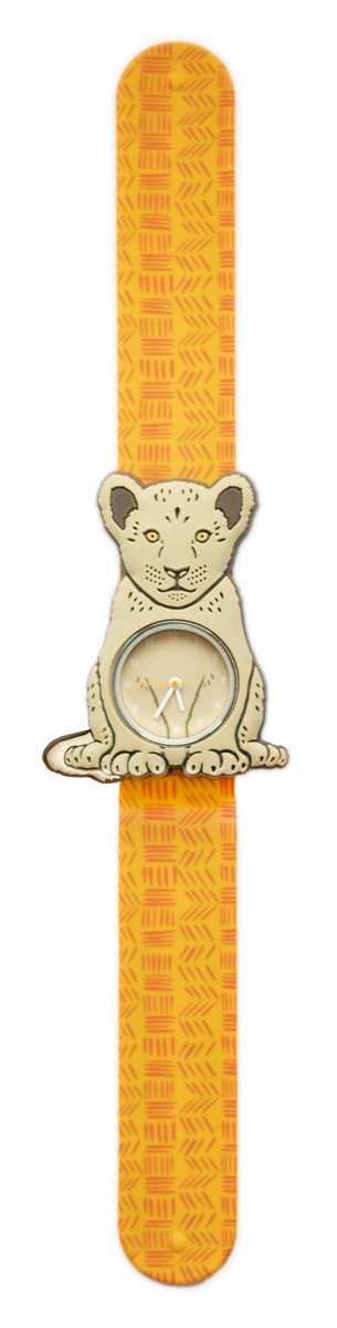Mava: slap horloge LEEUWENWELP, gemaakt van huidvriendelijk siliconenmateriaal, 22cm