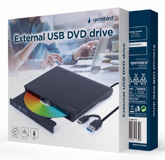 Gembird 31 Externe Dvd-speler Transparant One Size / EU Plug 220V — afbeelding 2