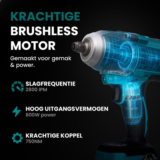 Makita DTW700ZJ 18V Li-Ion Accu slagmoersleutel body in Mbox - 700 Nm - 1/2 - koolborstelloos