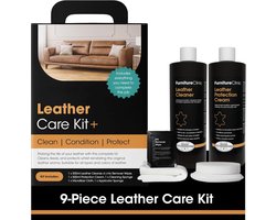 Leer Onderhoud Set 500ml - Voordeel Verpakking - Reinigen & Onderhouden van Leer & Lederwaar - Leather Care Kit 500 ml
