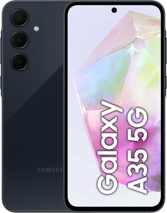 Samsung Galaxy A35 5G smartphone 8GB RAM 256GB opslag 50MP camera IP67 waterdicht blauw