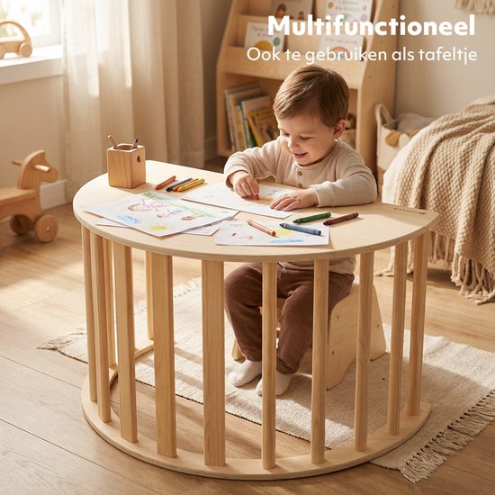 Deryan Houten Klimboog - Inclusief Kussen - Montessori - Tekentafel van Merkloos — afbeelding 5