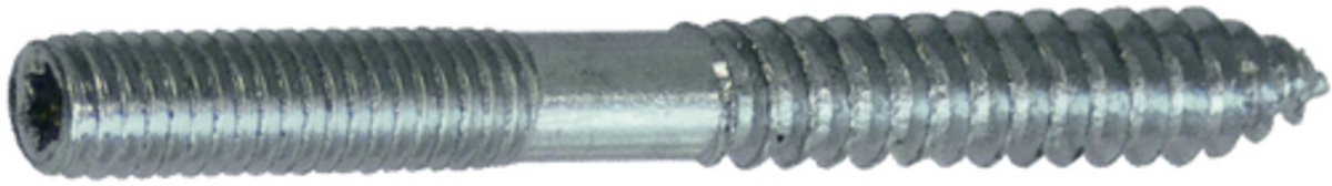 Stokeind zonder sleutelvlak M6x40 Zn/5st