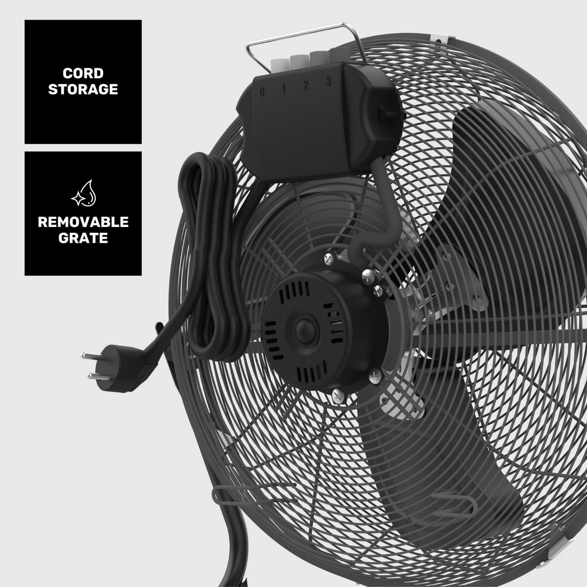 Krachtige Vloerventilator 35 cm met Verstelbare Kanteling en 3 Snelheden