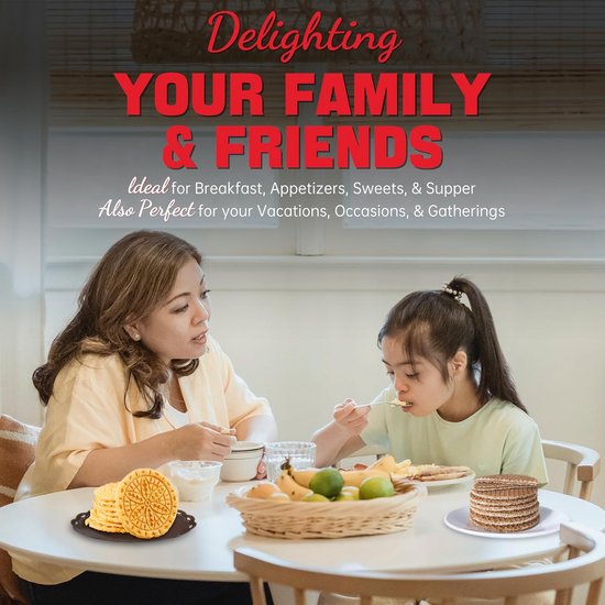 Dubbele Mini Wafelijzer voor Pizzelle en Dunne Koekjes — afbeelding 5
