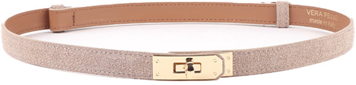 Giuliano Lederen riem - Made in Italy - Beige