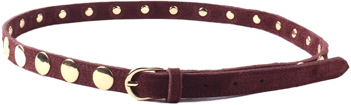 Giuliano Lederen Suede riem - Made in Italy - Dames - Bordeaux