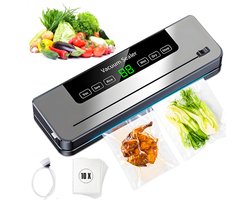 Machine à vide Azorix - Appareil de scellage sous vide - Aliments secs et humides - Foodsaver - Appareil de scellage - Scelleur à vide - incl. 10 sacs à vide et tuyau à vide