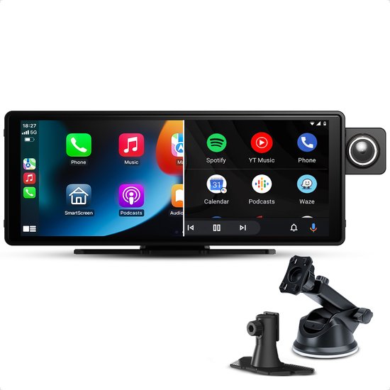 Cuifati Spiegel Dash Cam Achteruitrijcamera, 10 Inch Touchscreen Achteruitkijkspiegel Ondersteuning Carplay voor Android Auto, Parkeermonitor APP-bediening G-sensor Automatische (T70 Cuifati Spiegel Dash Cam Achteruitrijcamera, 10 Inch Touchscreen Achteruitkijkspiegel Ondersteuning Carplay voor Android Auto, Parkeermonitor APP-bediening G-sensor Automatische (T70