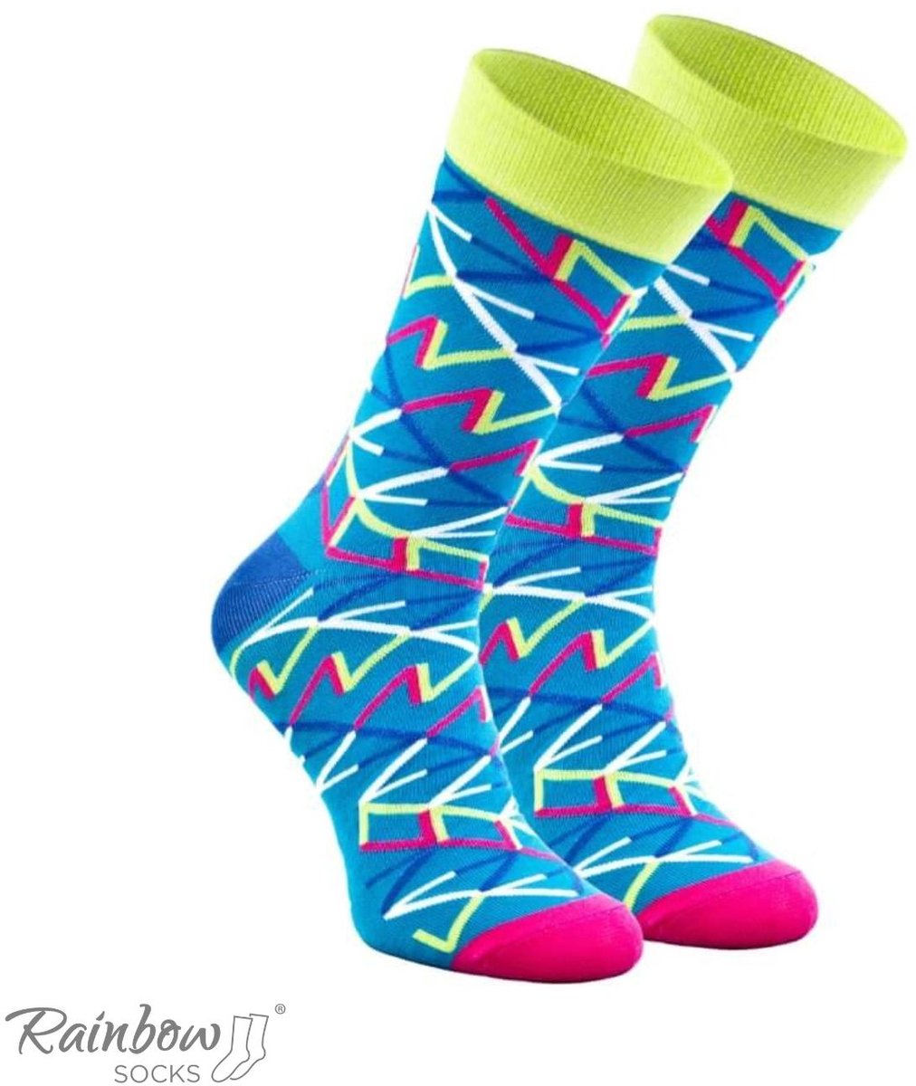 Rainbow Socks - Sokken - Geometrische Patronen - Felgekleurde - 1 Paar