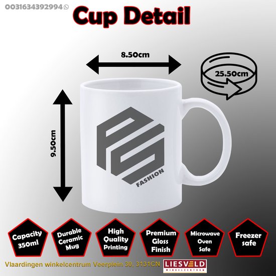 Morocco Mug personnalisée avec Logo et Texte - Mug d'impression avec panthère noire Morocco - Mug Thé / Coffee - Qualité personnalisée élevée