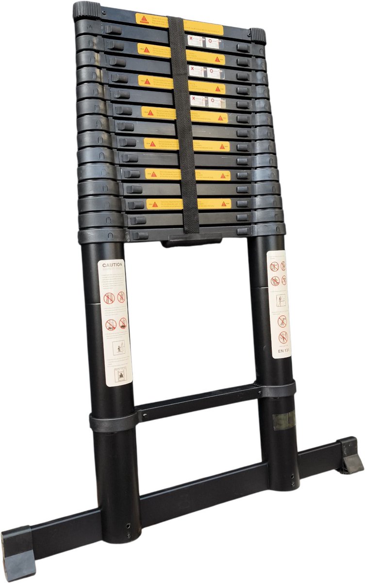 SCT Telescoopladder 6,2 meter - Aluminium - Stabiliteitsbalk - 150 kg