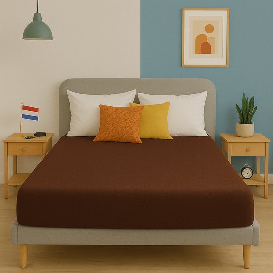 Hometex Premium Textiles Badstof hoeslaken, 140-160 x 200 cm, laken van 80% katoen, 20% polyester, behaaglijk, zacht en warm, voor matrassen tot 23-25 cm, Oeko-Tex, Made in Green, wit