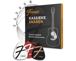 Finesse Gitaarsnaren Akoestische Gitaar - Klassiek - met Plectrums - .010 tot 0.46 - Gitaar Snaren