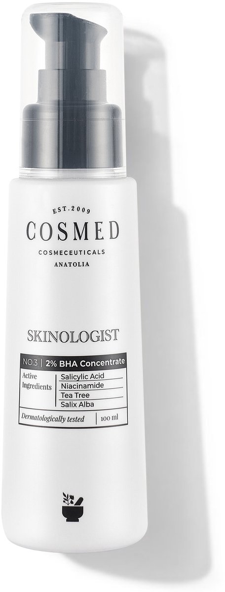 Cosmed Skinologist – 2% BHA Concentrate – Salicylzuur – Peeling Gezicht – Exfoliant – Mee Eters – Acnegevoelige Huid – 100 ml
