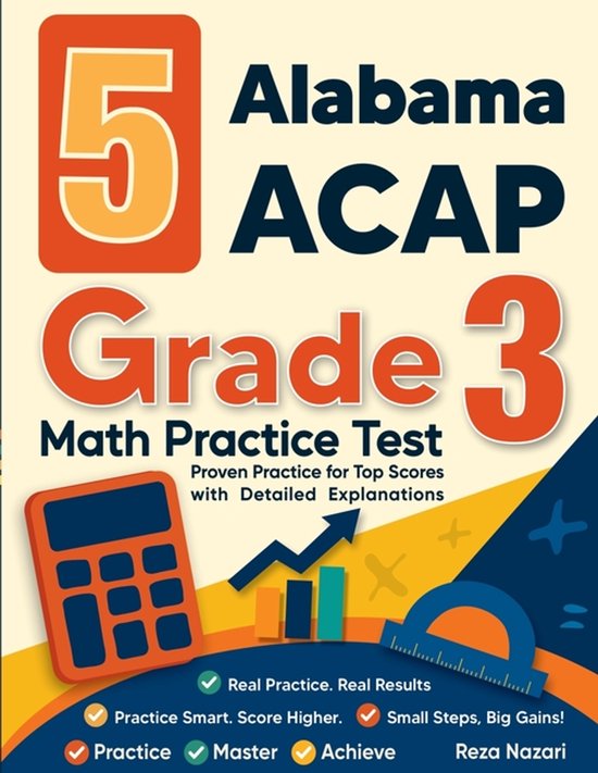 5 Alabama ACAP Grade 3 Math Practice Tests - cover