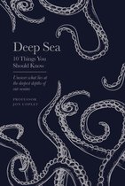 Boek "Deep Sea: 10 Things You Should Know" met octopus tentakels op een donkerblauwe achtergrond.