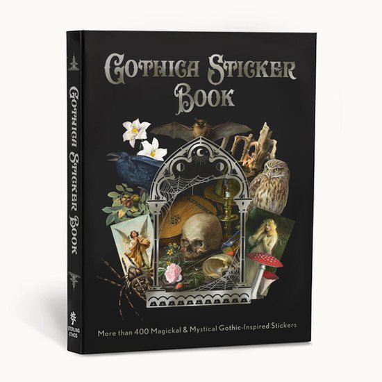 GOTHICH STICKER BOOK met meer dan 400 magische & mystieke gothic-geïnspireerde stickers, met vleermuis, raaf, uil en schedel.