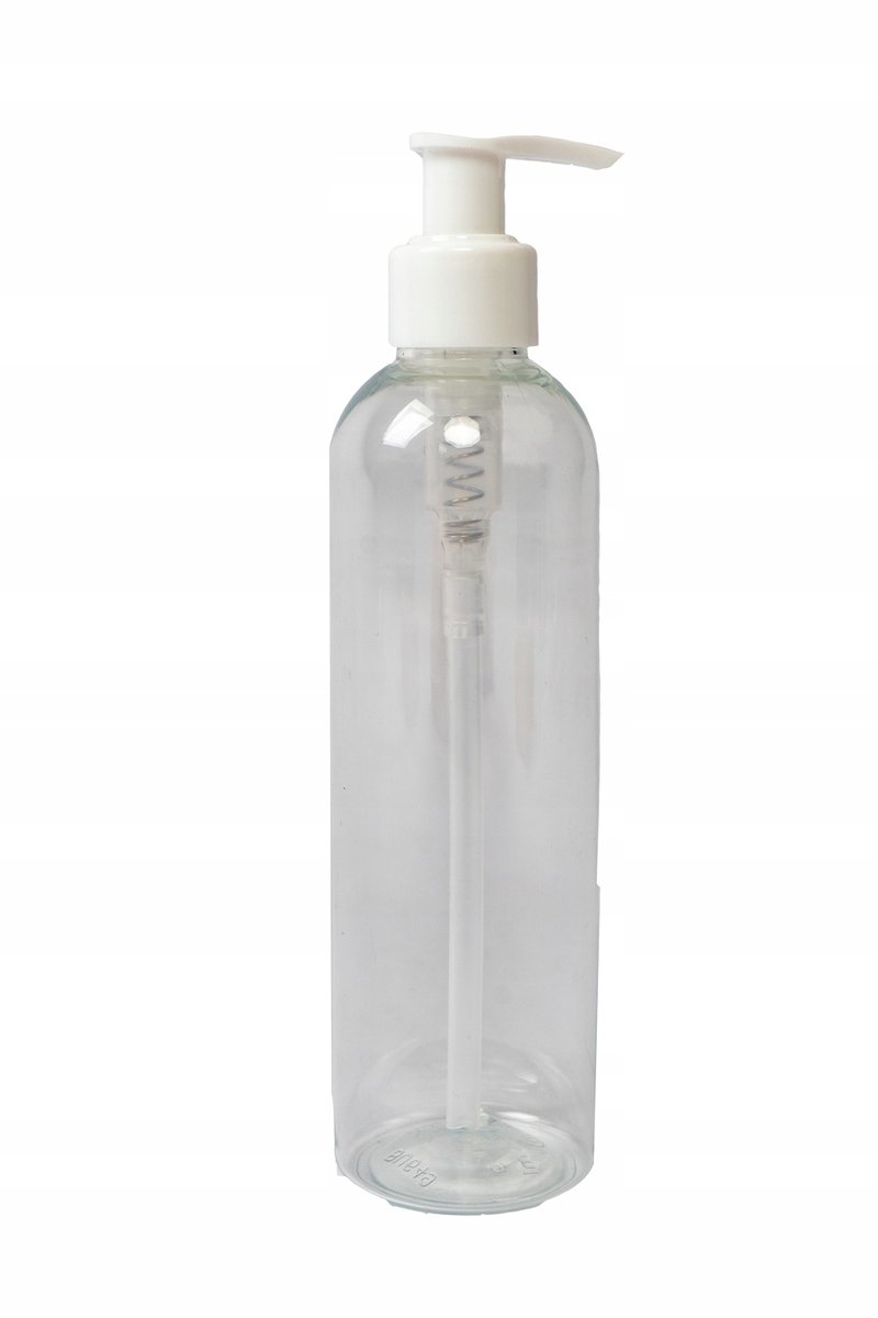 Merkloze PET-fles met witte dispenser, 250ml, 1 stuk