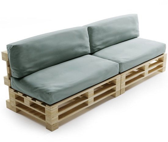 Unique Living Palletkussen Zitkussen Velours Terracotta - 120 x 80 cm