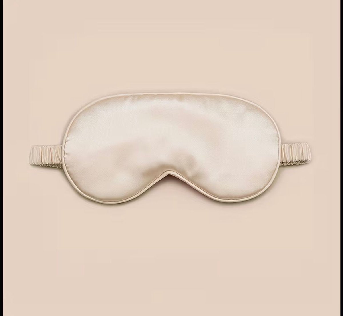 Zijde Slaapmasker - Oogmasker - Moerbei Zijden Slaapmasker Voor Mannen en Vrouwen - Deep Sleep Mask - Beauty Eye Mask - Verduisterend - Beige