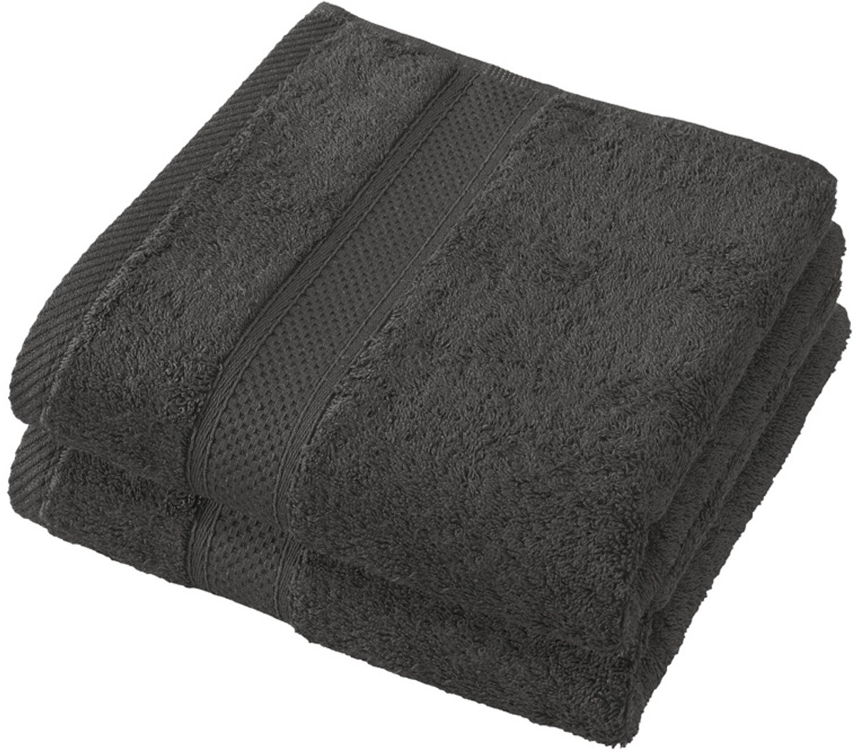 De Witte Lietaer Handdoeken Stéphanie Ebony 50 x 100 cm - 2 stuks - Katoen