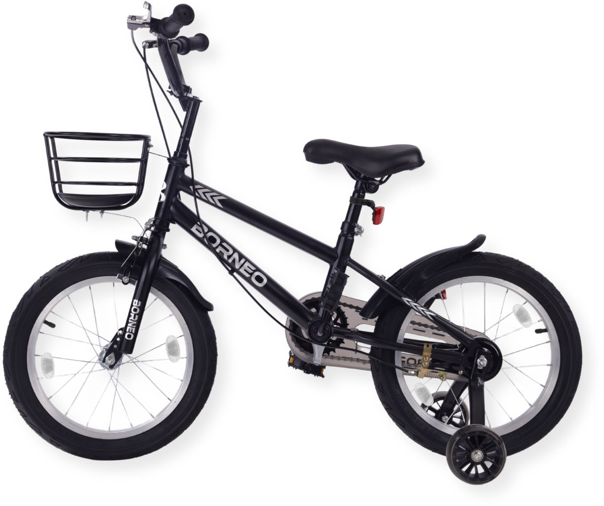 Buxibo - Kinderfiets voor Jongens - Borneo - 16 Inch - Zwart