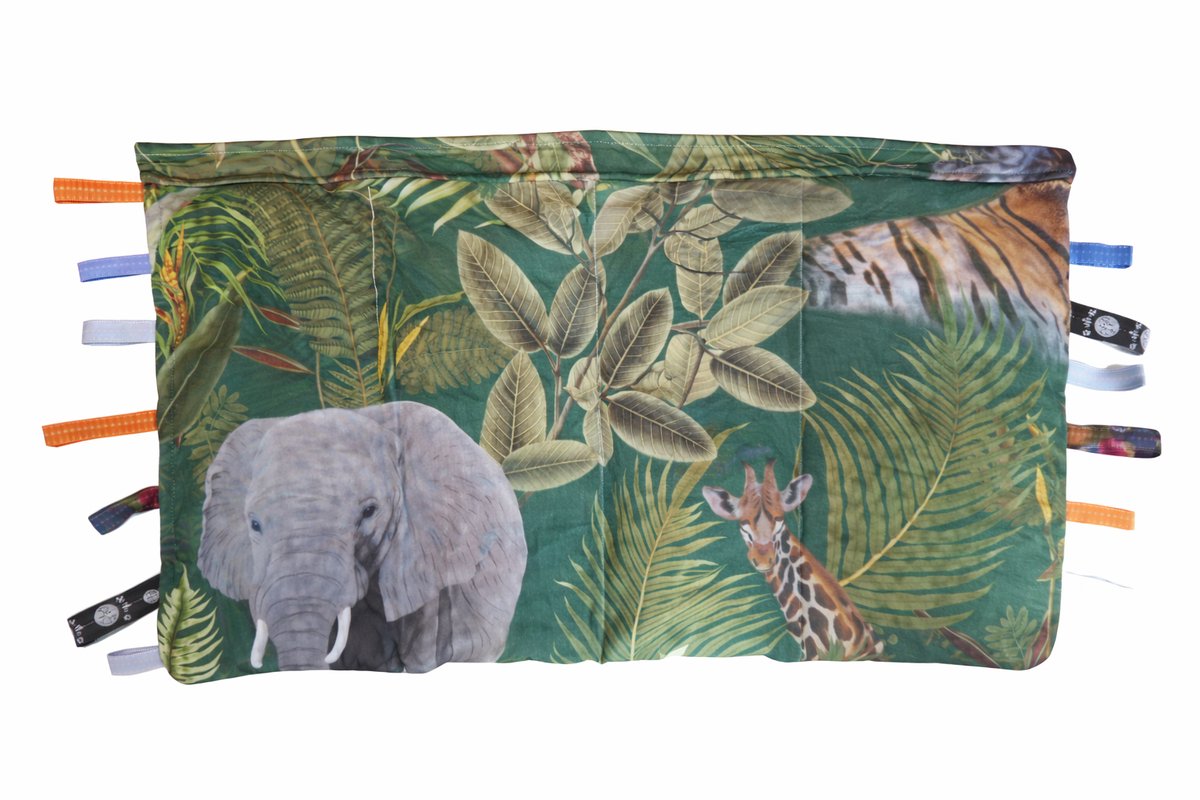 verzwaringskussen - verzwaardekussen - kussen - jungle met friemels