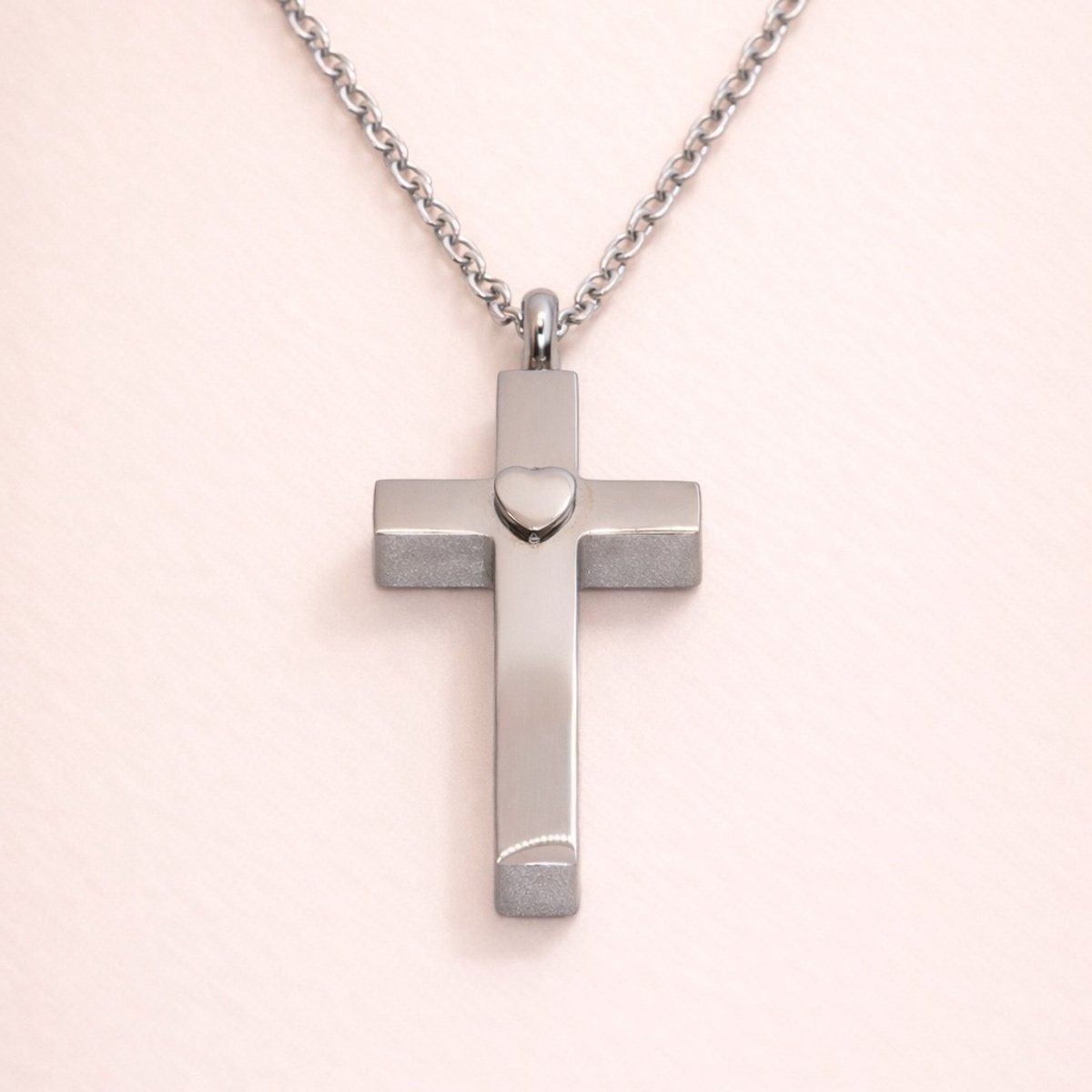 Assieraad - Ashanger met ketting en vulsetje - Mini urn - Kruisje met hartje - Kruis - Har