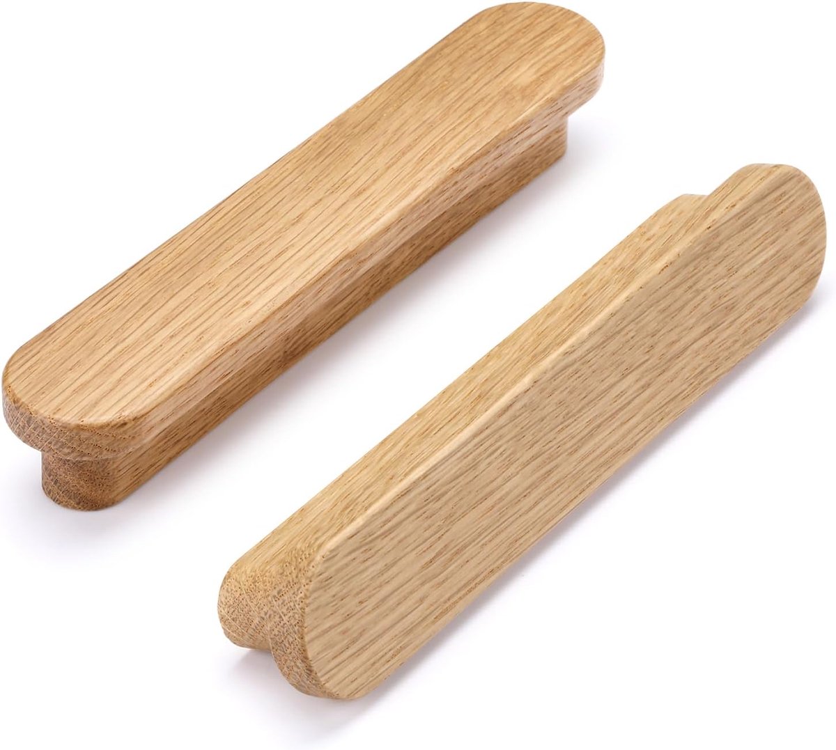 Famanu – Set van 6 houten meubelgrepen eikenhout 128 mm voor laden en kasten