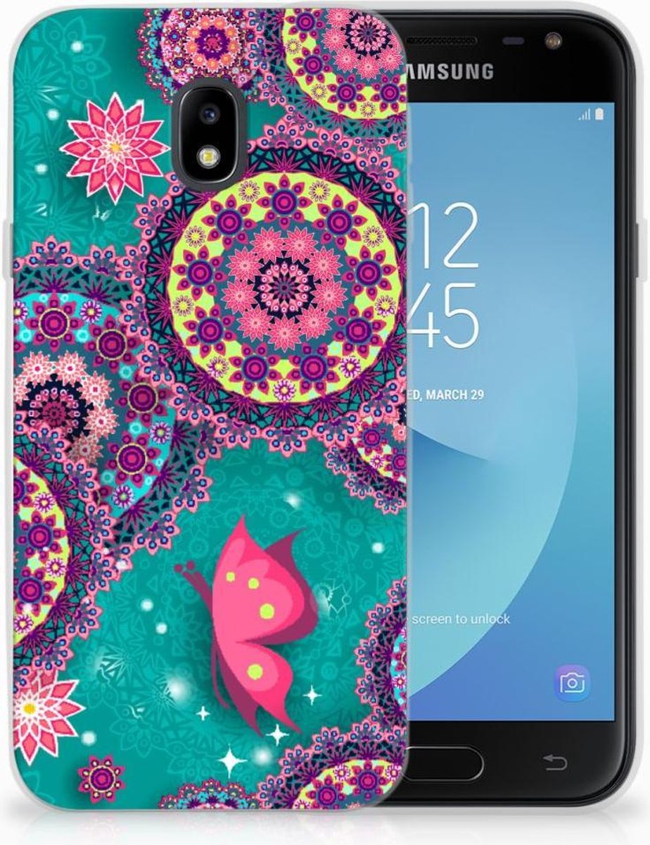Samsung Galaxy J3 2017 Hoesje maken Cirkels en Vlinders