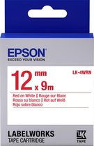 Epson LK-4WRN - Standard - Rouge sur Blanc - 12mmx9m