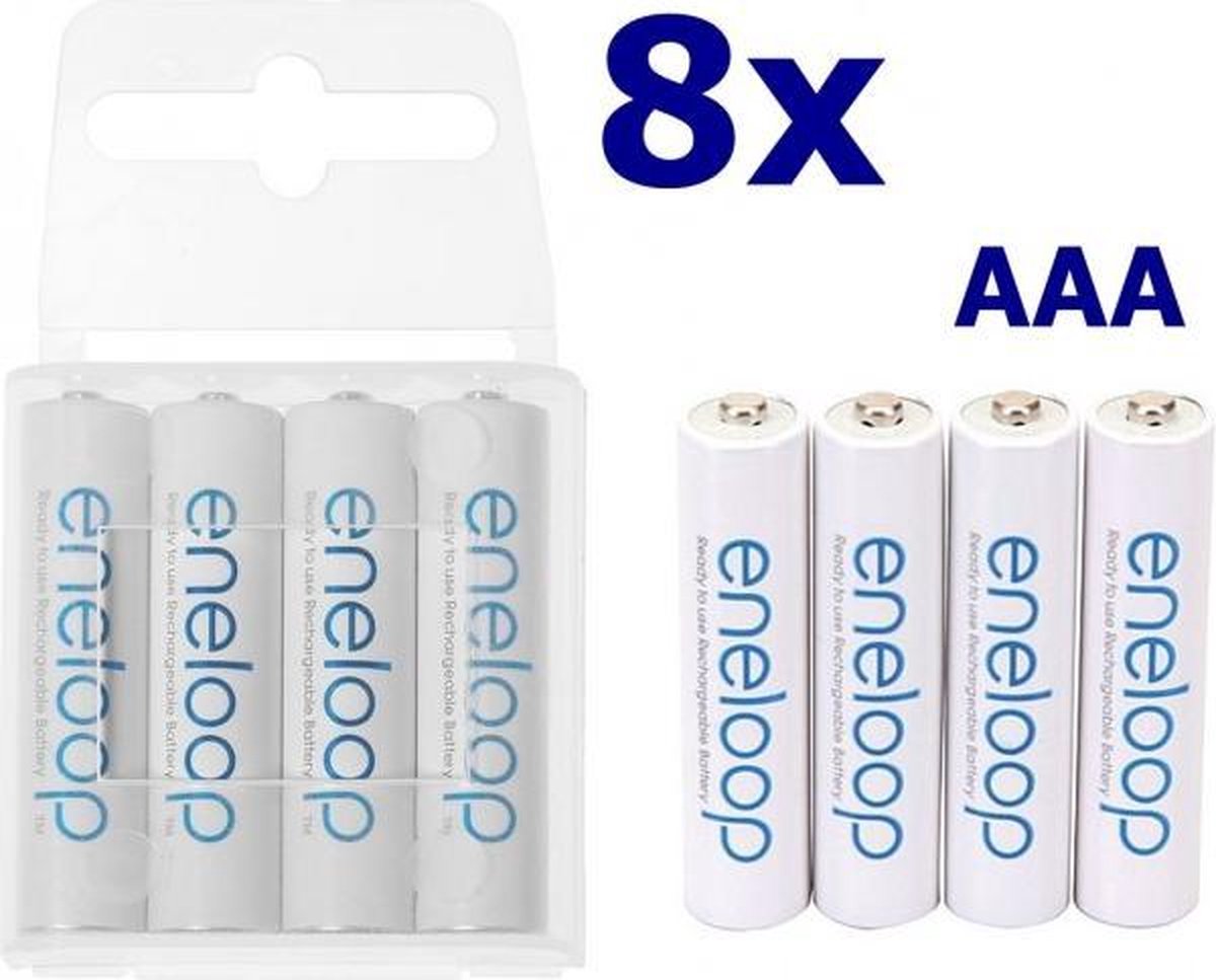 8 pièces - piles rechargeables Eneloop Panasonic AAA R3 | bol.com