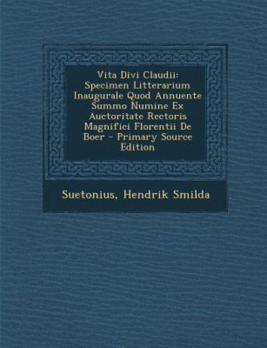Vita Divi Claudii, Suetonius 9781289399931 Boeken
