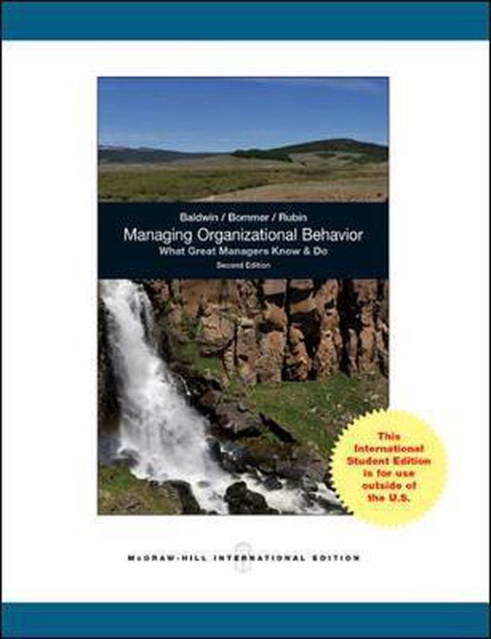 Boek cover Managing Organizational Behavior van Timothy Baldwin (Paperback)