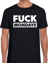 FUCK mondays tekst t-shirt zwart heren 2XL