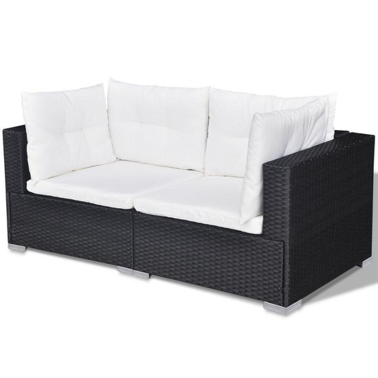 Tuin Loungeset Zwart Rattan 32 delig / Lounge set tuin