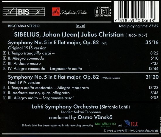 Sibelius - Symph. 5