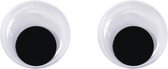 20x Wiebel oogjes/googly eyes 15 mm - Plastic beweegbare oogjes - Hobby/knutsel materiaal