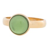 iXXXi JEWELRY - Vulring - 1 Green stone - Goudkleurig - 4mm - Maat 19