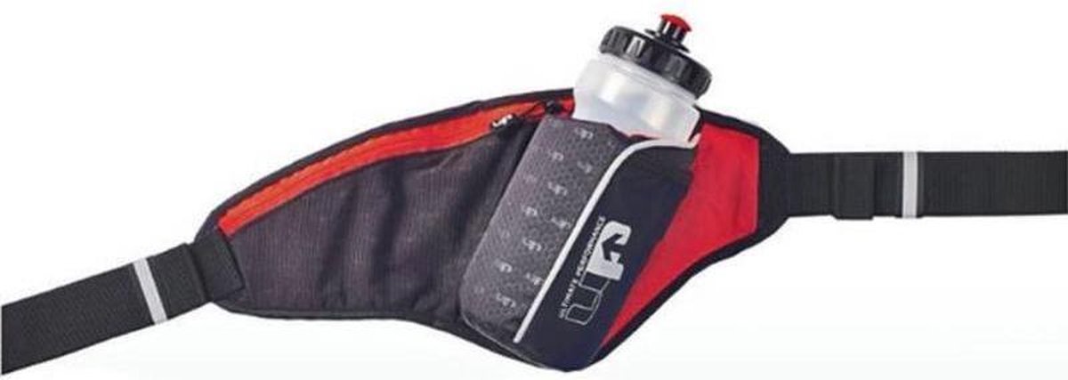 Ultimate Performance Ribble II Hip bottle holster heupband zwart rood (UP6351R)