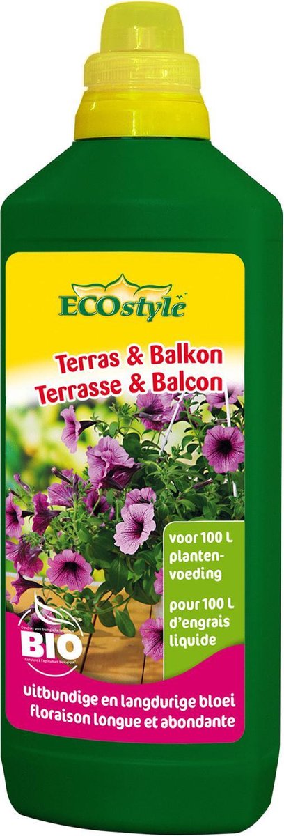 ECOstyle Terras & Balkon Plantenvoeding - 1000 ml voor 100 liter plantenvoeding